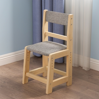 (今日8.5折)实木儿童高靠背座椅学生椅家用学习写字椅可调节高度b升降