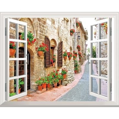 墙贴窗户风景图片