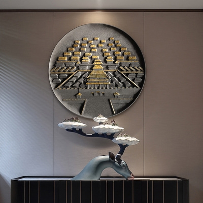 玄关浮雕装饰画图片