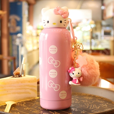 一折保温杯 学生 儿童 公主_冬季小口韩版保温杯女生小女孩超萌可m爱
