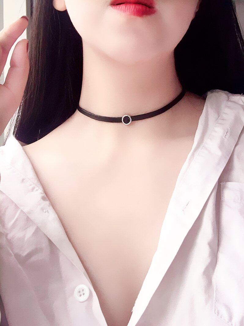 925纯银罗马数字项链女颈带脖链颈链锁骨链短款饰品choker项圈潮