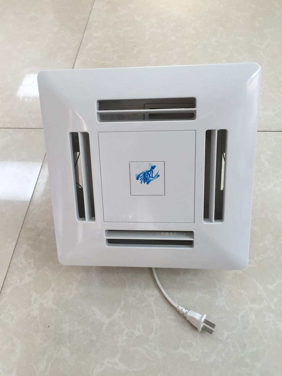 清风超静音换气排气扇厨房卫生间带窗吸顶排风扇管道式开孔23*23