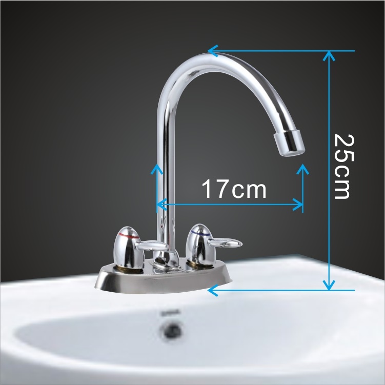 浴室双开双把双孔洗脸盆双孔水龙头