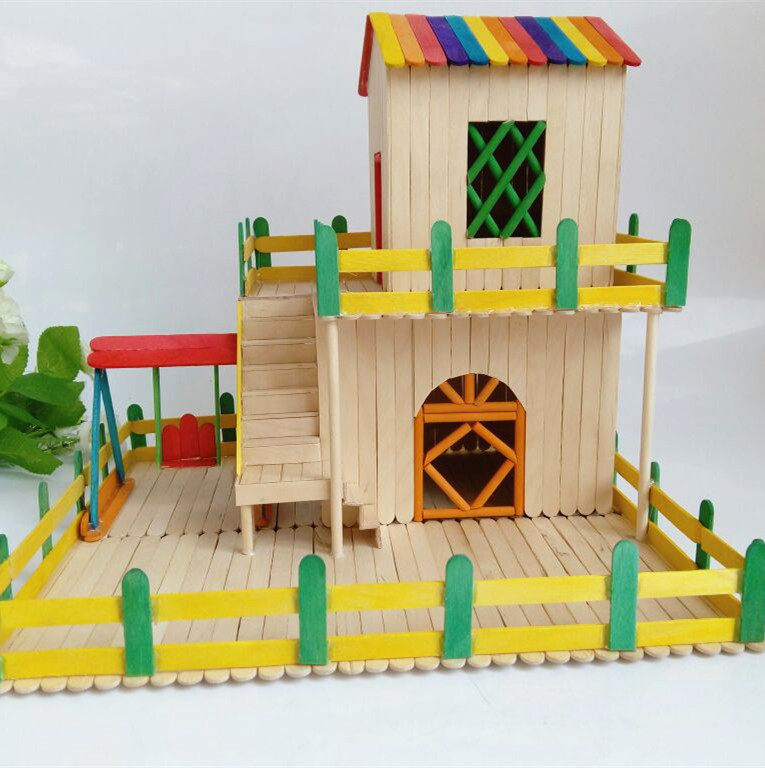 建筑模型材料冰糕棍房子圆木棒木条小木棍雪糕棒diy手工制作优惠券