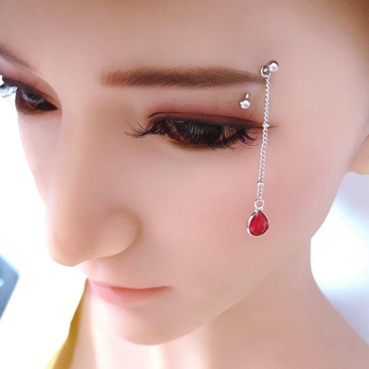 12mm唇环眉环穿刺饰品泪滴眉钉唇钉泪配件拍摄道具