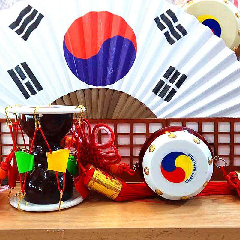 包邮朝鲜长鼓彩绘朝鲜鼓成人朝鲜鼓大号中号小号儿童长鼓韩国鼓