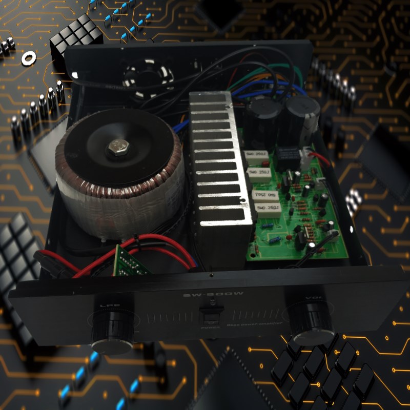 0纯重低音炮东芝功率管500w大功率有源重低音炮功放板220v家用