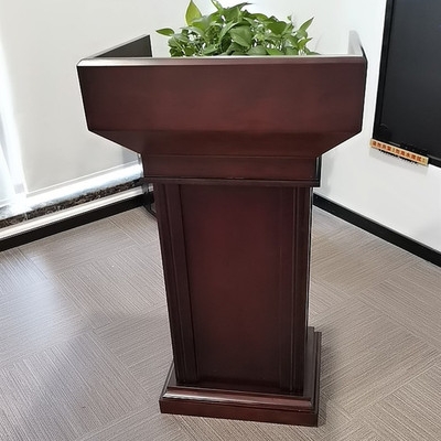 新品简约现代实木演讲台宣誓台发言台迎宾台教师讲台婚礼主持台接