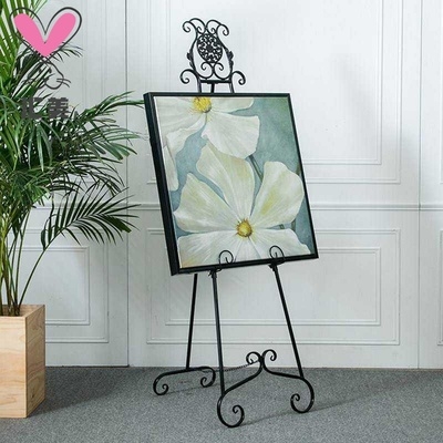 展示金属照片画框立式支架式铁艺画架油画架婚庆美术相框架子三.