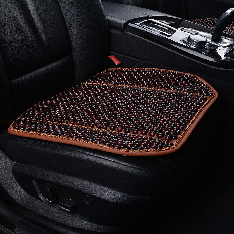 2021款夏季木珠隔热透气汽车坐垫腰靠一体凉垫橄榄木座垫按摩车用