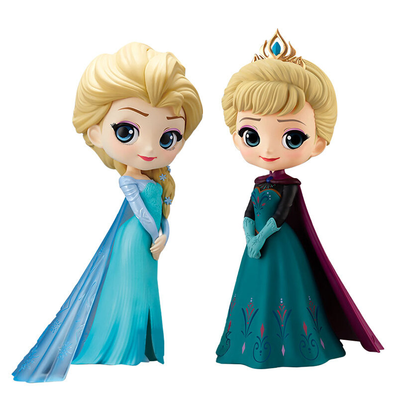 高档万代qposket迪士尼公主手办冰雪奇缘艾莎女王加冕礼人偶摆件