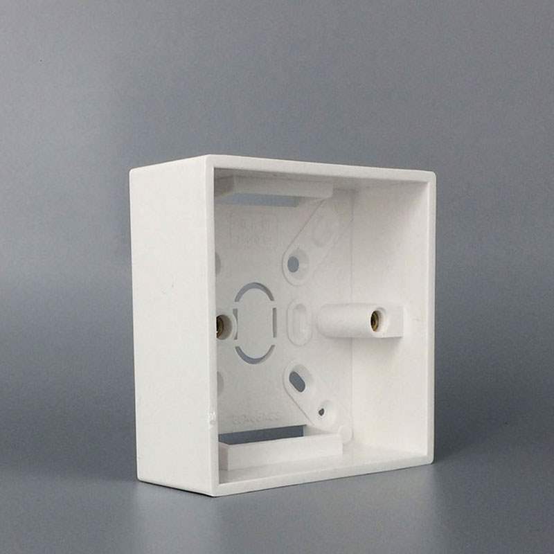 墙壁接线开关86型明装单盒10只装家用线槽明线插座工程底盒2020