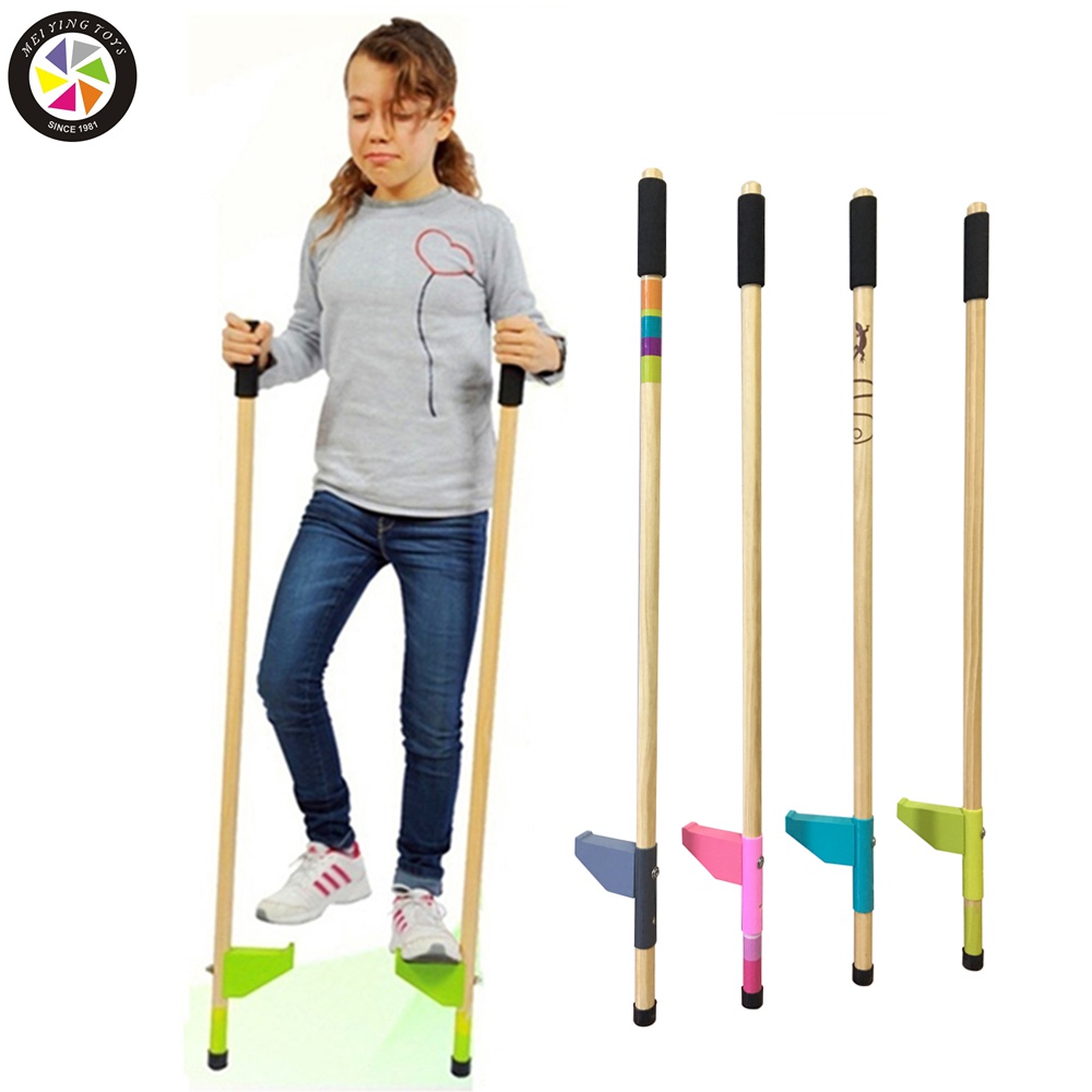 儿童踩榉木高跷幼儿园体育活动户外运动玩具感统锻炼器材包邮