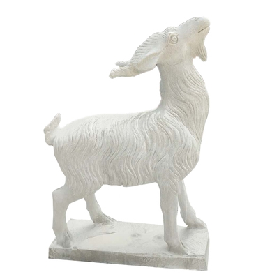 绵羊雕刻泰开石头摆山羊动物羊雕塑件大理石母子三石雕天然汉白玉