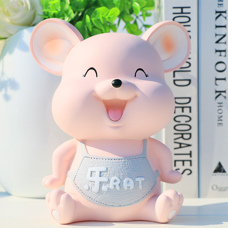 老鼠存钱罐儿童鼠年生肖礼物卡通摆件可爱男女孩防摔大容量储蓄t