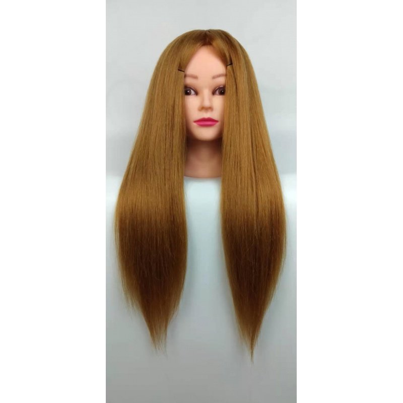 热销全真发头模_美发头模全真发学徒练习盘发假头模假发模特头假人