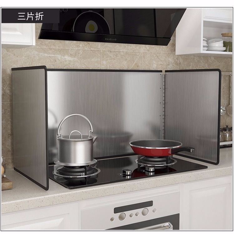 燃气灶挡板围板厨房煤气灶台挡油板不a锈钢防油炒菜防油水溅家用