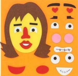 新品头像粘贴变换表情包玩具身体操作儿童五官贴纸小孩子制作材料