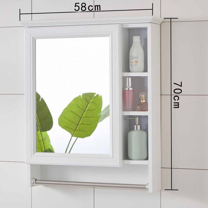 木镜箱洗墙柜挂收实物面子卫手室纳架间生浴储镜柜带物置式镜间镜