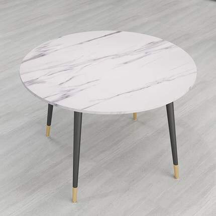 北欧大理石餐桌椅组i合现代简约简约接待圆桌子售楼处洽谈桌椅组