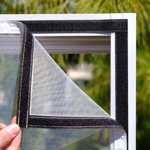 定制纱窗网自粘防蚊防尘纳米隐形窗纱魔术贴家用免打s孔简易沙窗