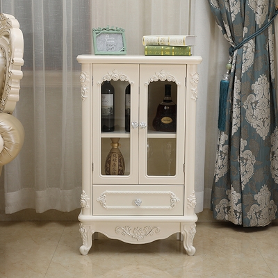 玻璃双欧式红客厅装饰抽屉柜实矮酒柜门带小家用木简约酒柜带门