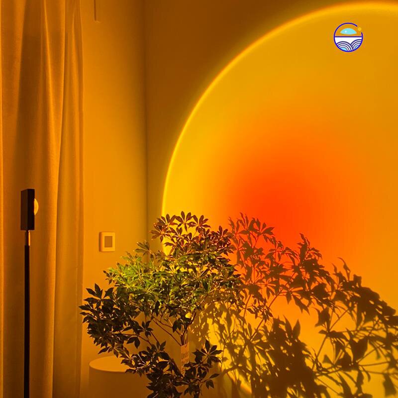 落日灯迷你夕阳网红卧室沙发台灯日落床头创意日不落红日彩虹投影