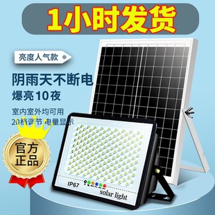 新型太阳能户外灯庭院灯家用照明大功率一拖二室外农村防水路灯铝