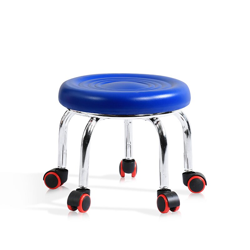 带轮凳子小圆滑轮板凳工作高吧台座椅低升降可移动靠背旋转q桌