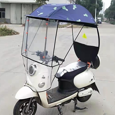 电动车挡风罩夏天透明薄款2020新款电瓶车k挡雨棚遮阳棚摩托车自