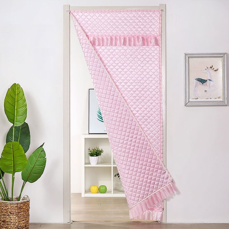 冬季棉门n帘加厚保暖防风隔断帘卧室家用挡风门帘布艺空调帘免打