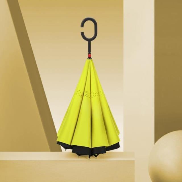 反收雨伞车用长杆女长柄伞文艺简单免持式长柄男士外出车载潮流