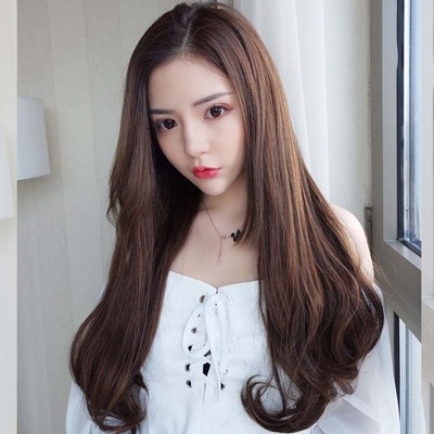 假发片女长直发u型半头套微卷内扣发型韩式中长发无痕贴接发补发