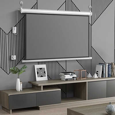 投影幕布电动家用庭卧室投影仪屏幕