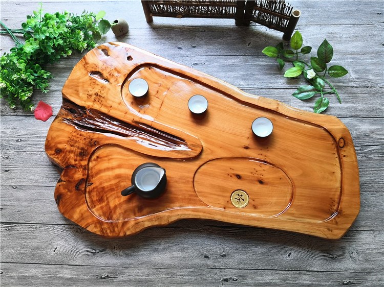 新品木茶盘实木整块排水根雕创意大号功夫茶盘香樟木家用客厅茶海