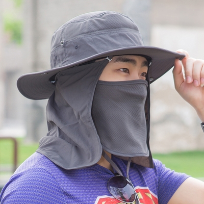 脸面罩紫男女遮阳户外夏季防晒骑全行自行车线钓鱼装备防帽子头套