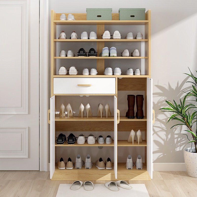 鞋柜家用门口大容量玄关柜多功能鞋柜衣架一体门厅柜收d纳柜储物