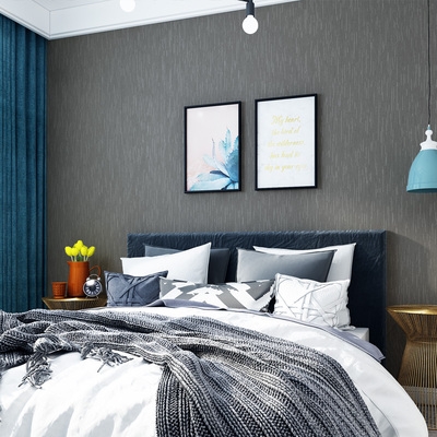 北欧电视色防水墙纸纯色简约纺壁纸背景墙客厅素色布浅灰无卧室