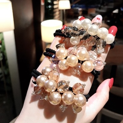 扎头发饰品精致高档象皮筋女绑头发的头绳新款女士高端低马尾发饰