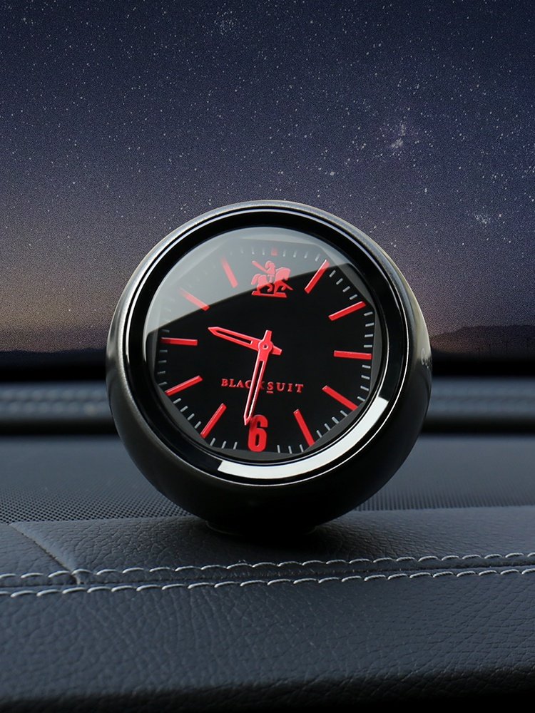 汽车电子钟表车载时钟表粘贴式仪表台车用多功能摆件内饰品高精度