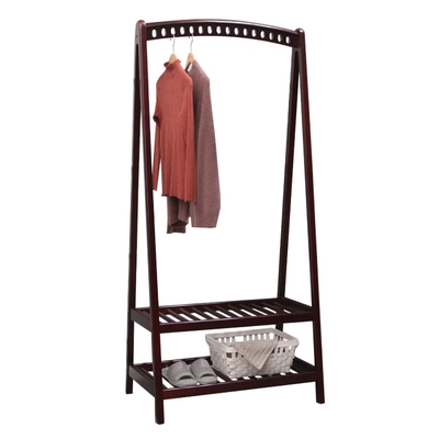 实木衣架落地卧室高档图片