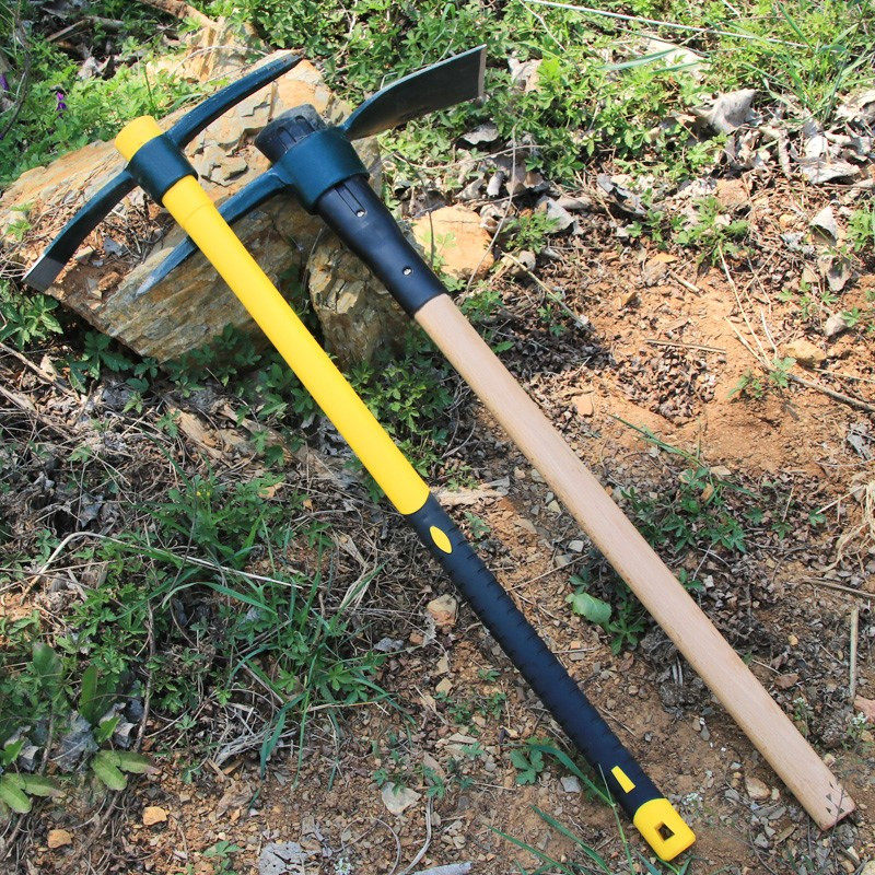 大号锄头户外开荒挖土全钢加厚两用镐锄斧家用种菜十字镐头