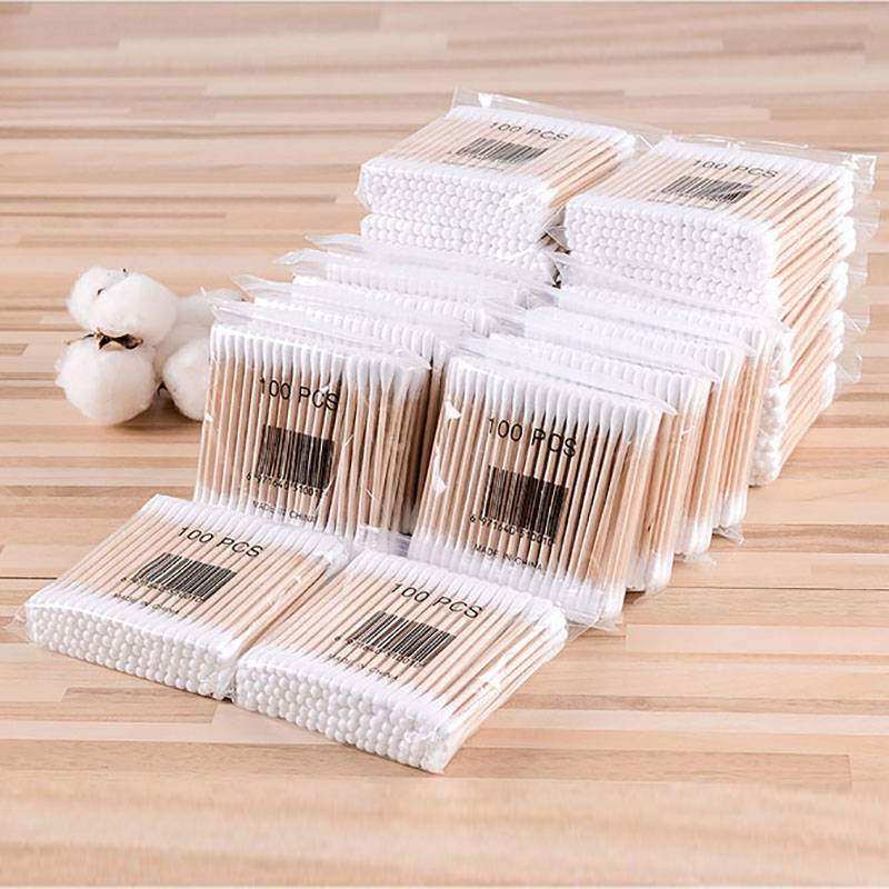 热销卸妆锦_10袋装双头木棒棉花棒无菌掏耳朵消毒棉球化妆卸妆棉签棒