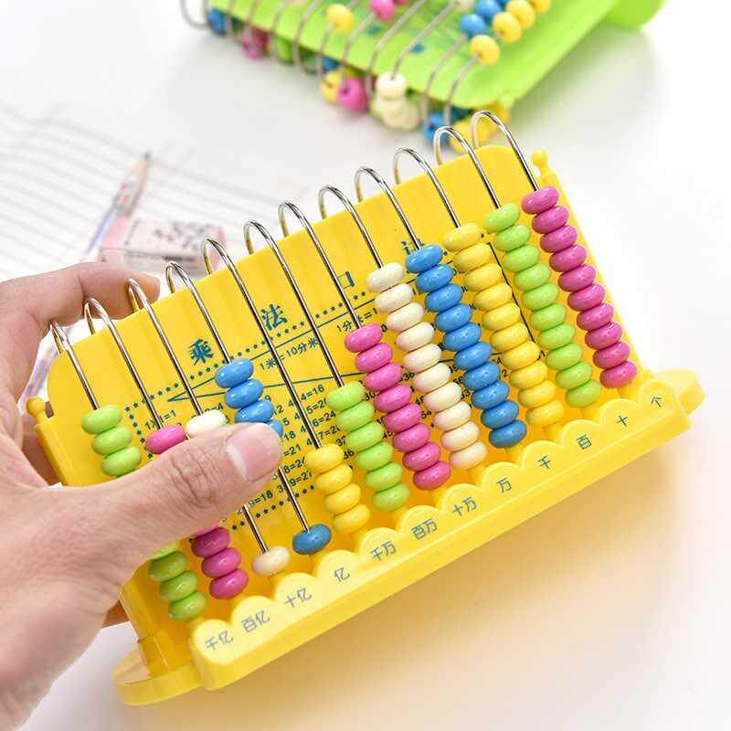 算珠子计算幼儿用小学生珠算安装计数器小孩算数架算盘拨机二年级