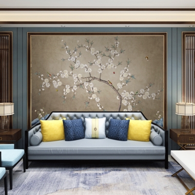 中式墙纸古典素色图片