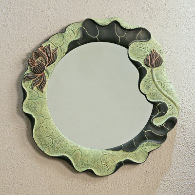 新品现代新中式镜子浴室卫生间洗手间厕所创意挂式仿古洗漱化妆梳