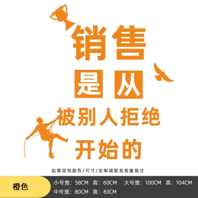 新品企业办公室前台装饰激励员工标画销售公司布置励志墙贴纸