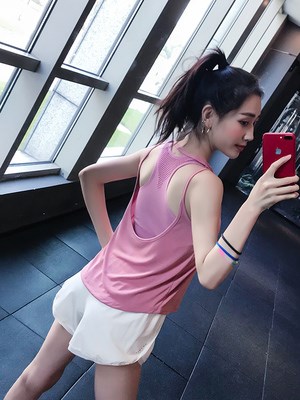 运动吊带背心女健身宽松无袖图片