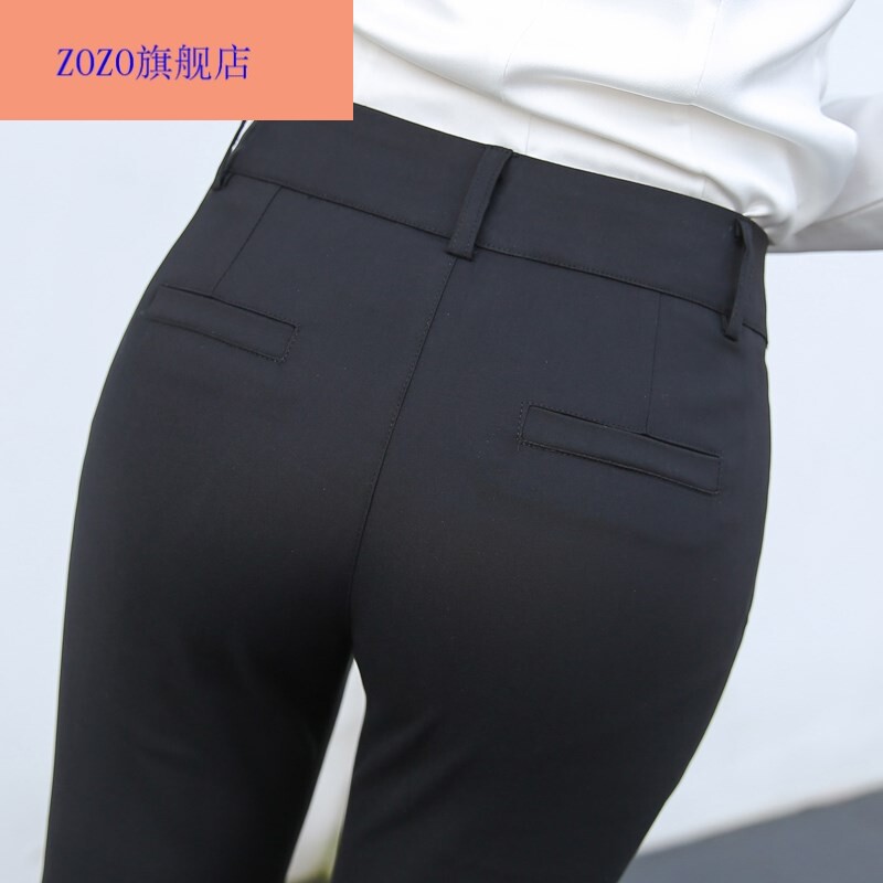 春夏西裤修身铅笔西装紧身裤显瘦小脚弹力九分工作裤薄款女裤子