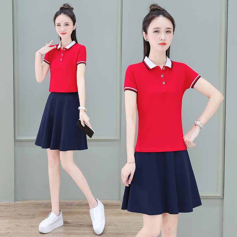 85淘宝新品幼师工作服连衣裙女条纹气质教师幼儿园老师服装园服职业